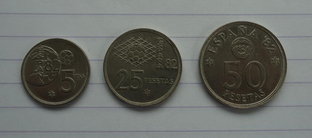 Peseta's Mondiale 1982, Ophalen, Gebruikt, Overige typen