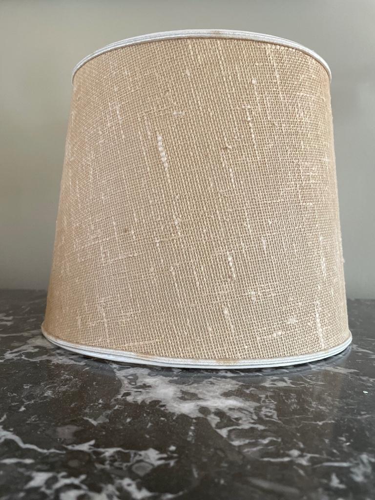 Lampenkap in grof geweven stof, Enlèvement ou Envoi, Utilisé, Beige, Rond