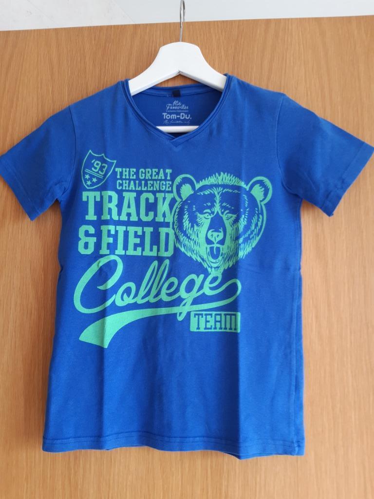 Felblauwe T-shirt Tom-Du (140-146), Kinderen en Baby's, Gebruikt, Ophalen of Verzenden, Shirt of Longsleeve, Jongen