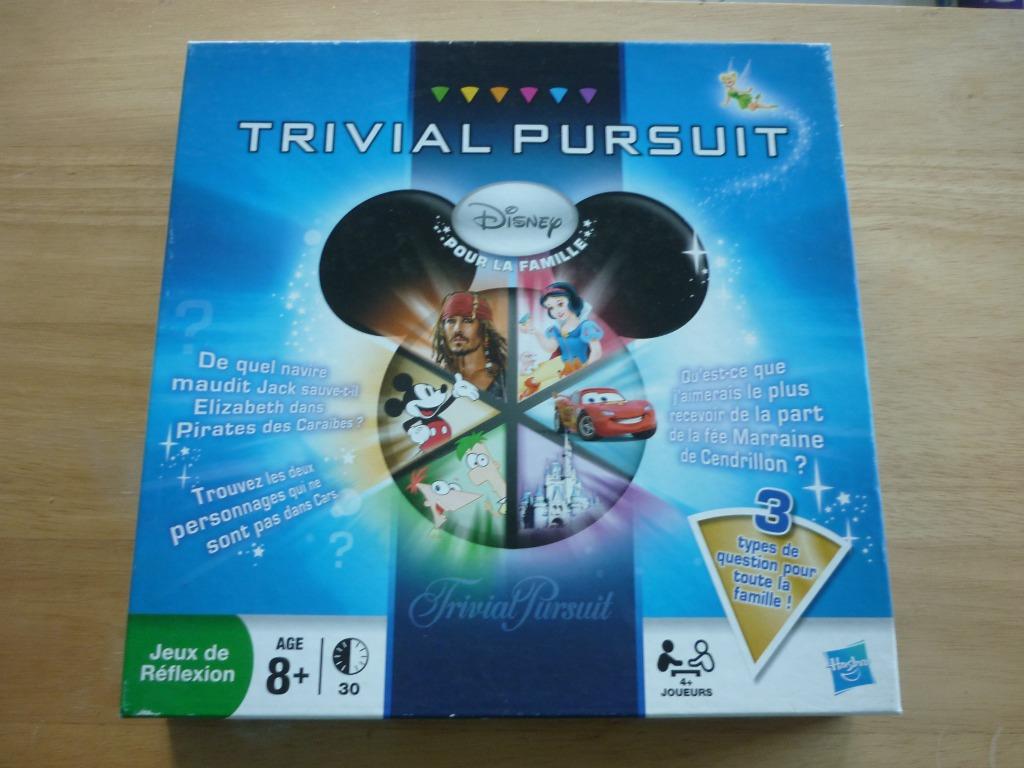 Jeu - Trivial Pursuit Disney pour la famille - Hasbro, Hobby & Loisirs créatifs, Jeux de société | Jeux de plateau, Utilisé, 1 ou 2 joueurs