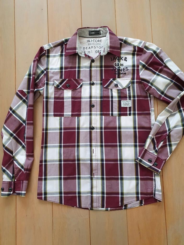 Geruit herenhemd Jack & Jones - maat small, Overige kleuren, Halswijdte 38 (S) of kleiner, Ophalen of Verzenden, Gedragen