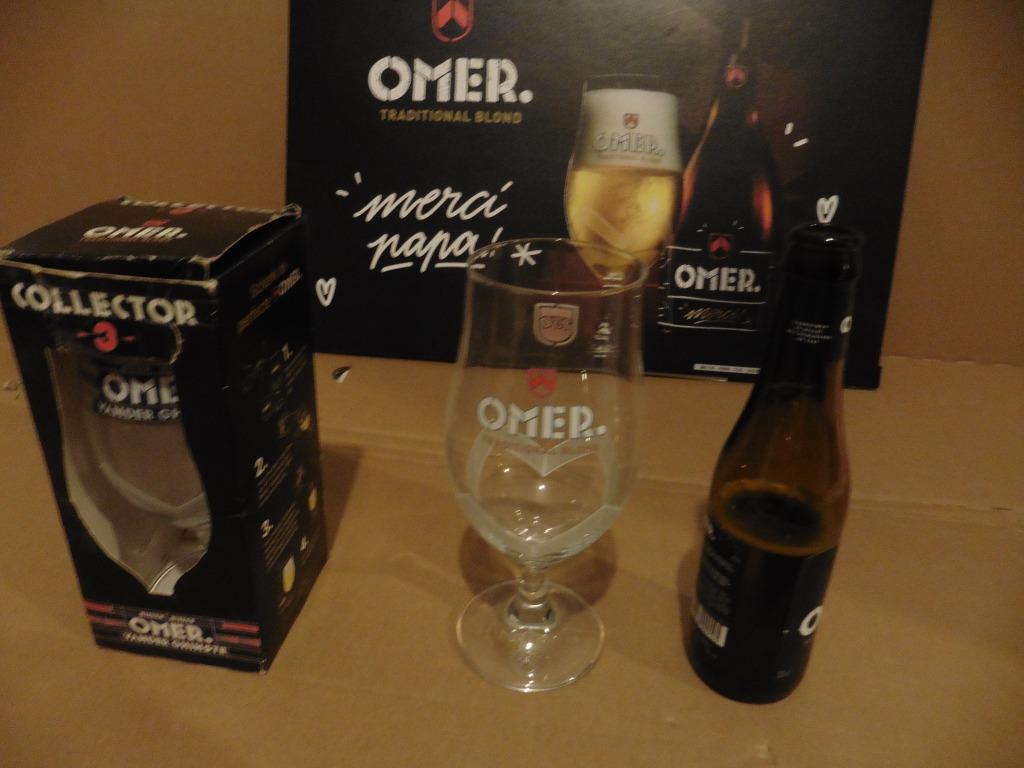 Omer bierglas collector item, Verzamelen, Glas en Drinkglazen, Ophalen of Verzenden, Nieuw, Bierglas