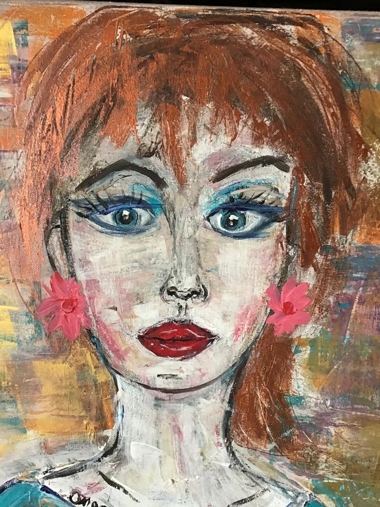 Origineel schilderij op doek 40/50 cm, Verzenden