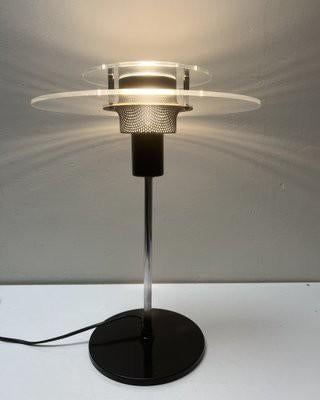 Rare 1980s vintage design lampe massive chrome metal 1980s, Antiquités & Art, Enlèvement