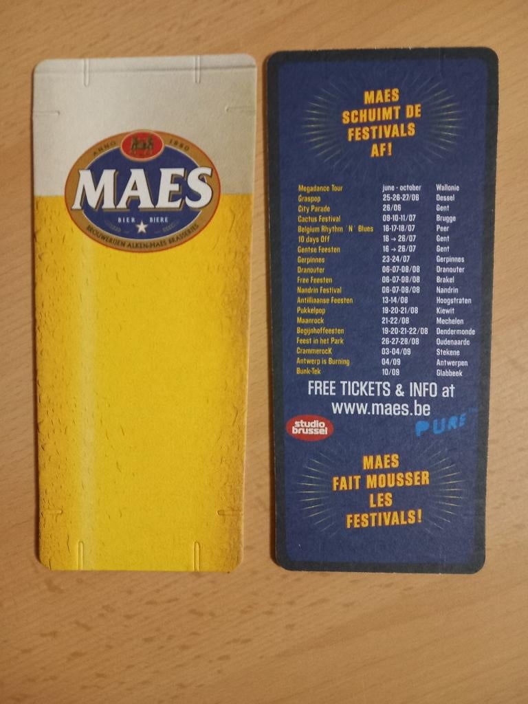 Sous-bocks Maes, Enlèvement ou Envoi, Comme neuf