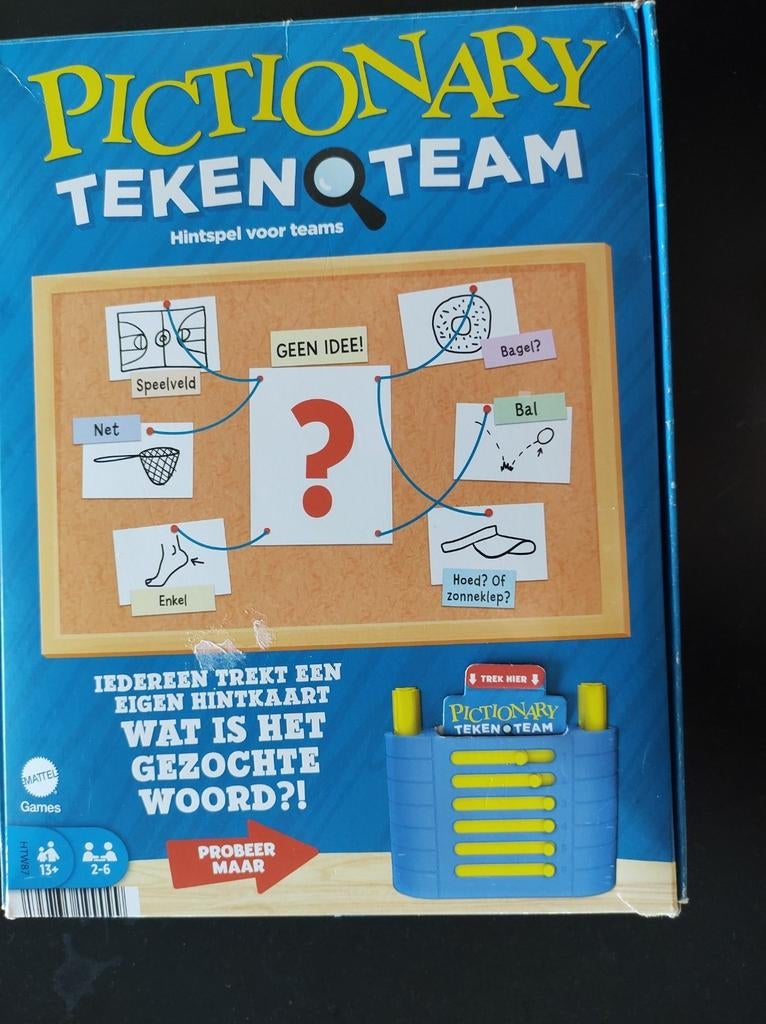 Spel pictionary teken team, Mattel, nieuw, Vijf spelers of meer, Ophalen of Verzenden, Nieuw, Mattel games