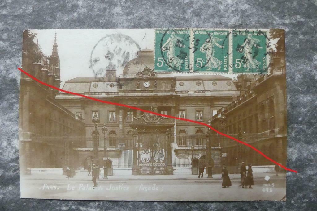 Postkaart 31/7/1920 Parijs, Palais de Justice, Frankrijk, Enlèvement ou Envoi, 1920 à 1940, Affranchie, France