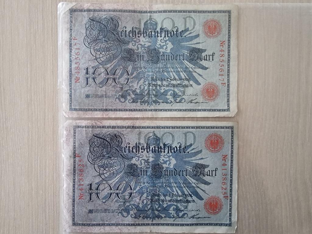Bankbiljetten Duitsland Reichsbanknote 100 Mark, Ophalen of Verzenden, Duitsland