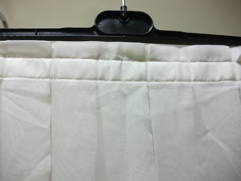 Rideaux blancs cousus sur plis, Enlèvement ou Envoi, Utilisé, Blanc
