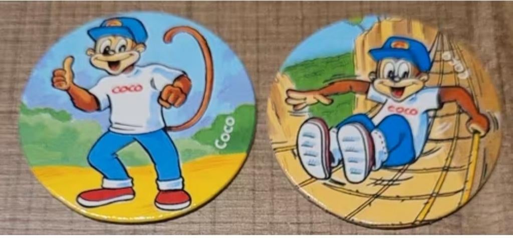 Kellogg's Coco Pops: 2 verzamelplaatjes, Verzamelen, Ophalen of Verzenden, Zo goed als nieuw, Overige typen