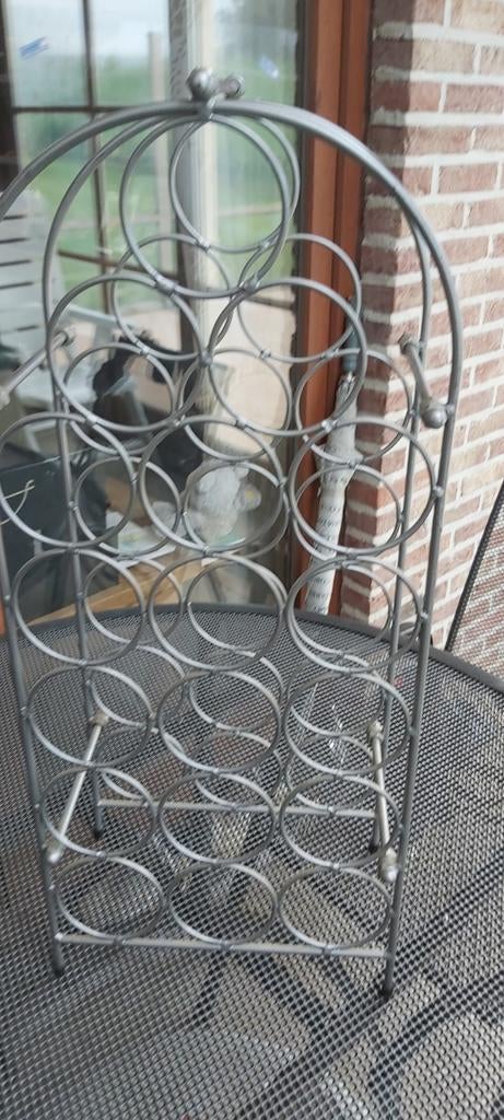 GEGALVANISEERDE METALEN FLESSENHOUDER, Ophalen, Zo goed als nieuw, Metaal