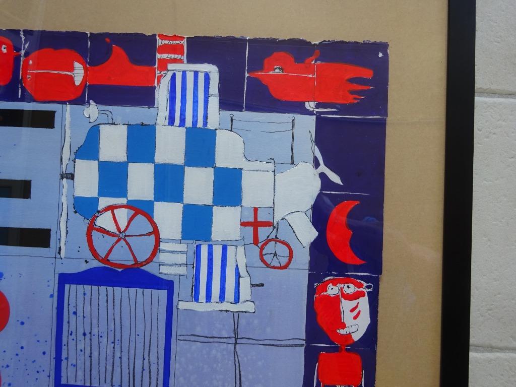 Christian Silvain, Origineel, Mixed Media, 106 x 75, Antiek en Kunst, Ophalen