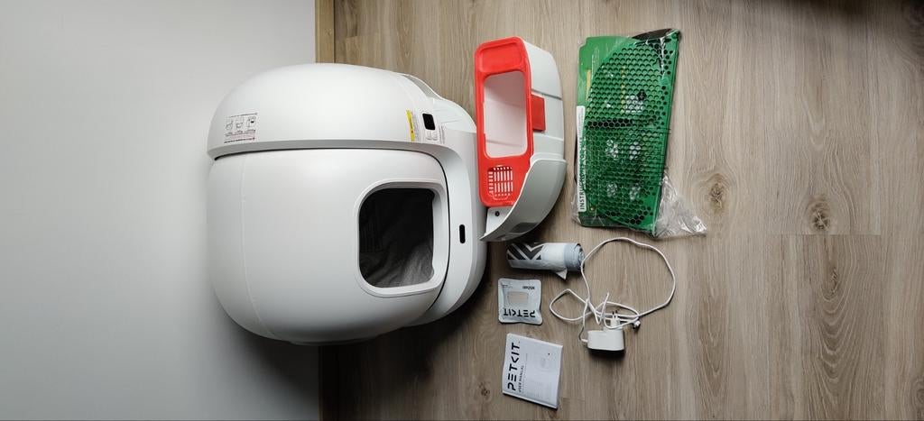 Petkit Puramax 2 Automatische Kattenbak, Ophalen, Zelfreinigend, Zo goed als nieuw, Open