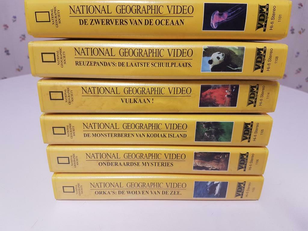 7 VHS videofilms National Geographic, Alle leeftijden, Ophalen of Verzenden, Documentaire