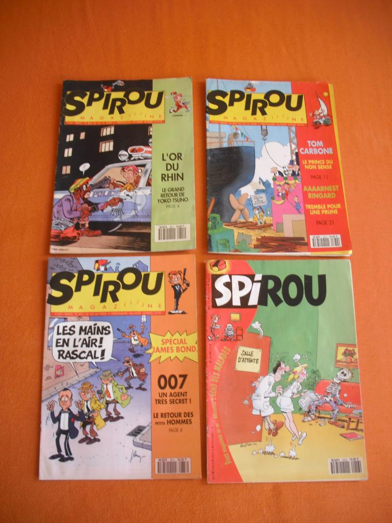 Lot de 4 * Spirou Magazine *, Plusieurs BD, Enlèvement ou Envoi, Utilisé