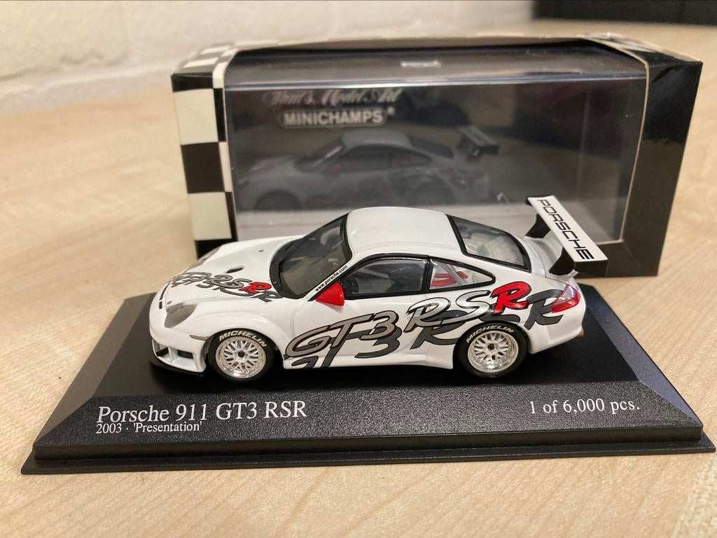 Porsche 911 GT3 Minichamps blanche 1:43, Enlèvement ou Envoi, Comme neuf