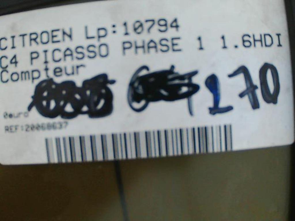 Compteur Grand C4 Picasso 1.6HDi  9663755980 (270), Auto-onderdelen, Overige Auto-onderdelen, Gebruikt, Ophalen of Verzenden