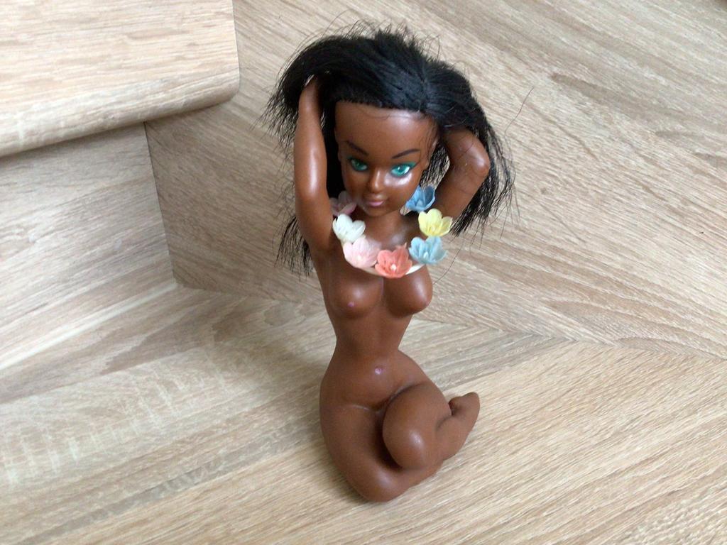 Vintage hula popje met pieper, Verzamelen, Poppetjes en Figuurtjes, Ophalen of Verzenden, Zo goed als nieuw