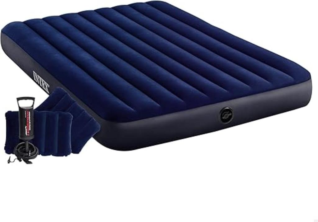 Intexl luchtmatras | 152 x 203 cm | met pomp | Nieuw, Caravanes & Camping, Matelas pneumatiques, Neuf, 2 personnes, -, -