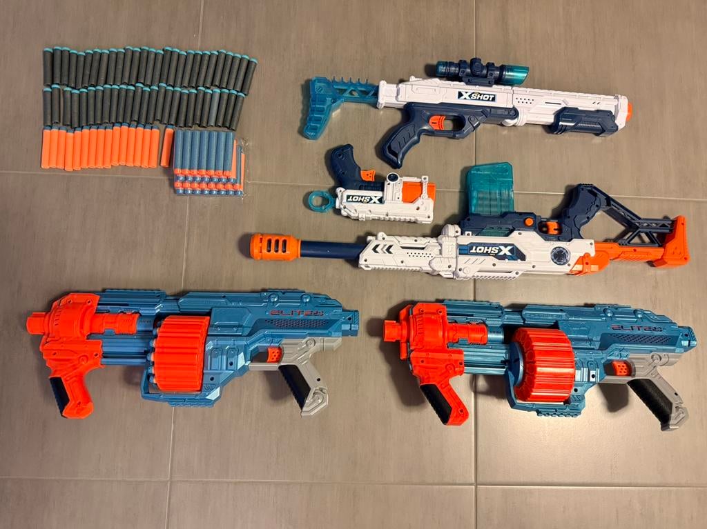 Nerf en X-shot speelgoed geweren, Enlèvement ou Envoi, Comme neuf