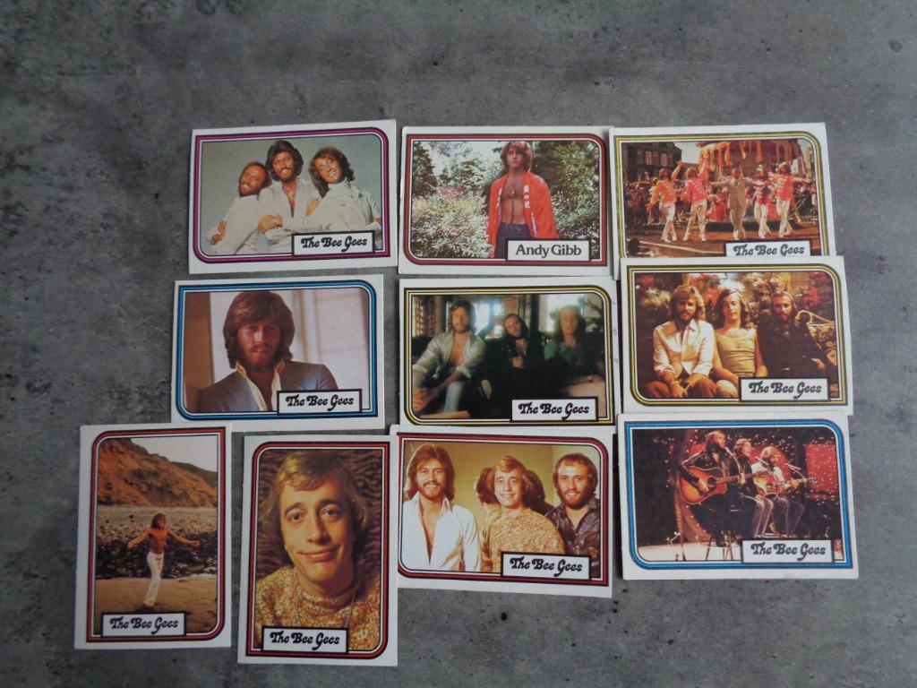 MONTY GUM KAARTEN BEE GEES ANDY GIBB 10X ANNO 1978, Verzenden