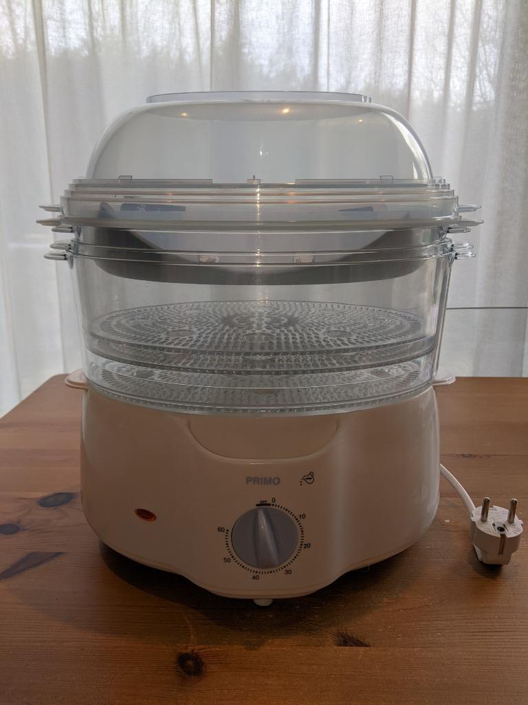 Stoomkoker 3 stoomschalen + rijstschaal + kruidengaasje, Electroménager, Enlèvement ou Envoi, Neuf
