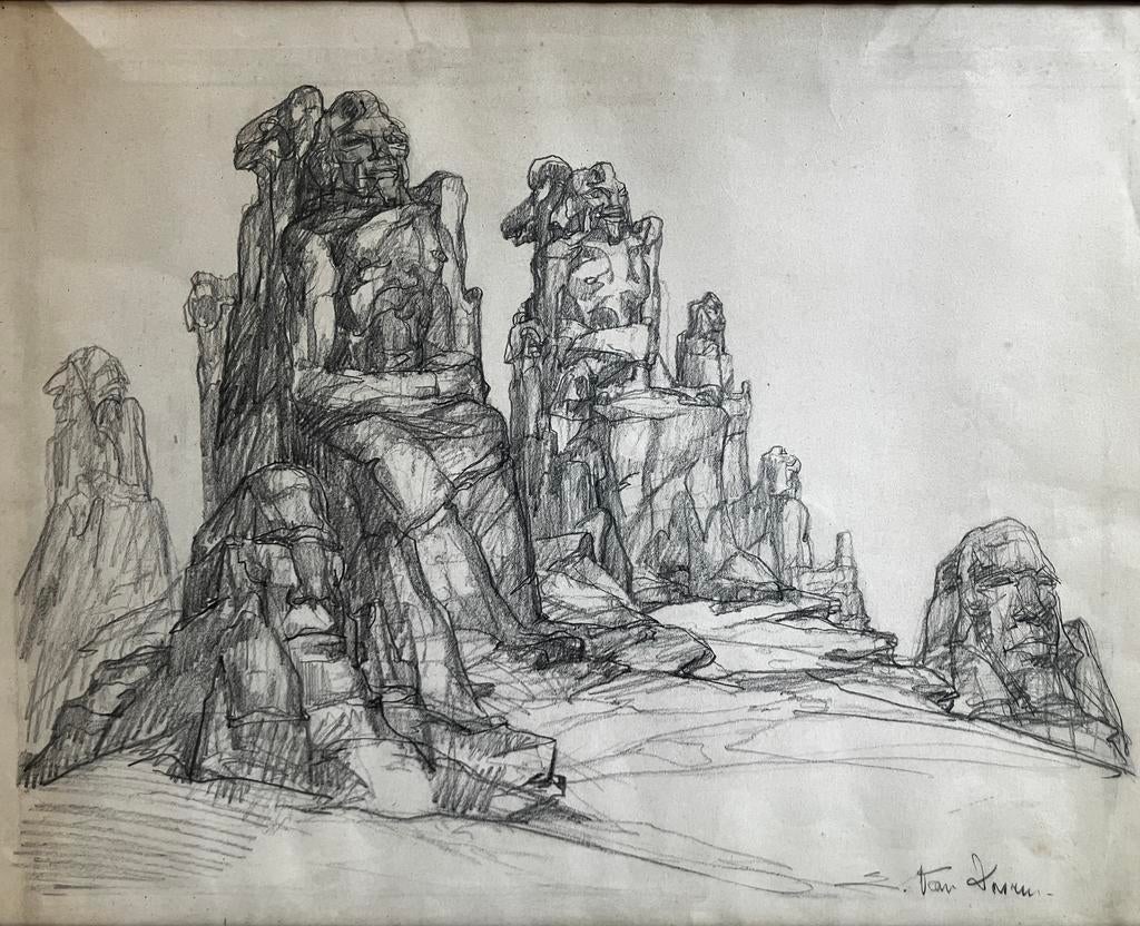 Tekening Edmond Van Dooren (1896-1965), Ophalen