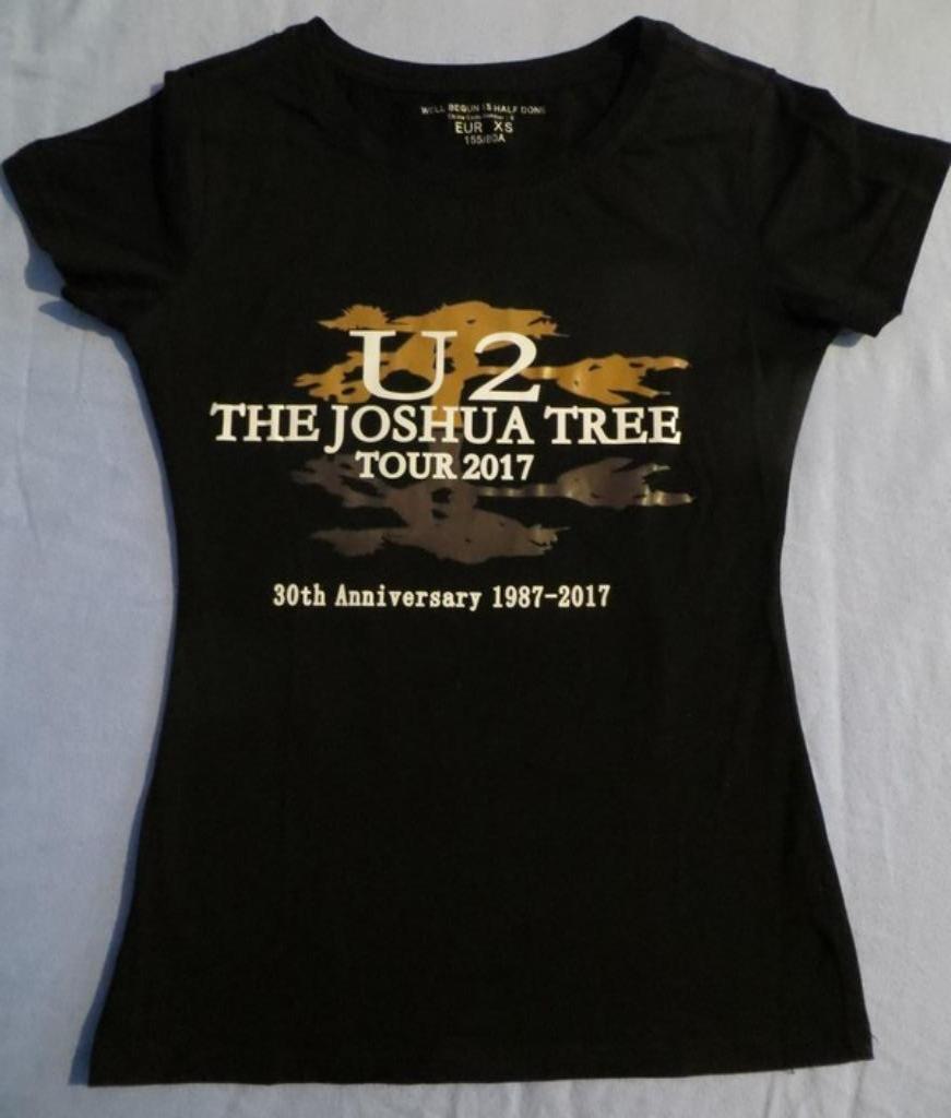 T-SHIRT U2 THE JOSHUA TREE 30TH ANNIVERSARY WORLD TOUR 2017, Autre, Manches courtes, Comme neuf, Taille 34 (XS) ou plus petite