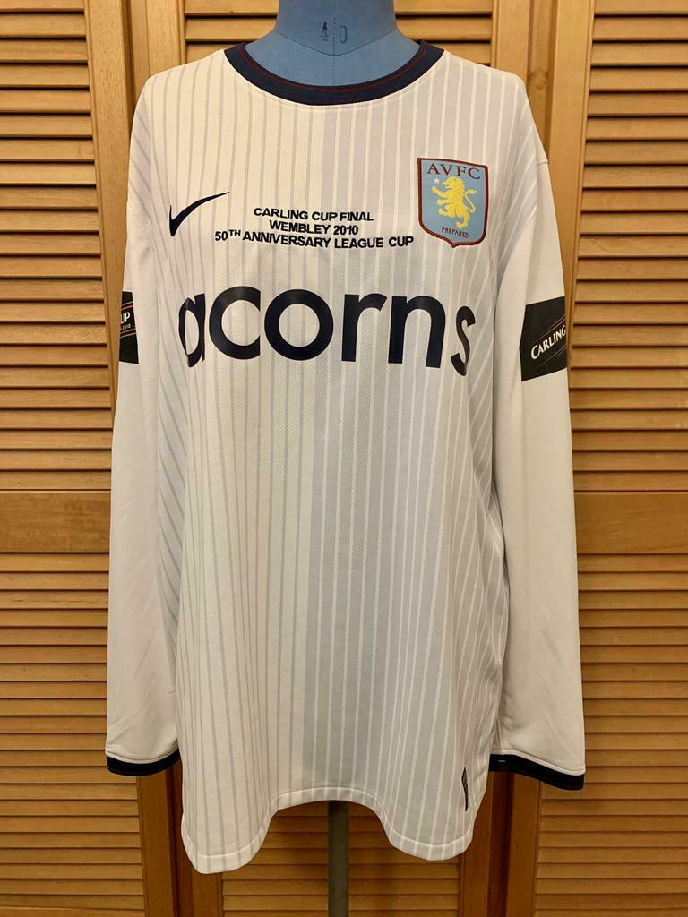 Aston Villa Carling Cup Final 2010 Agbonlahor match worn, Taille XL, Enlèvement ou Envoi, Comme neuf, Maillot