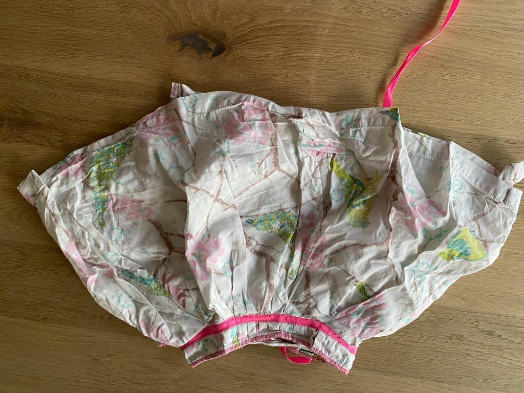 Quincy witte wikkelrok met roze bloemen maat 110, Kinderen en Baby's, Ophalen of Verzenden, Gebruikt, Meisje, Jurk of Rok