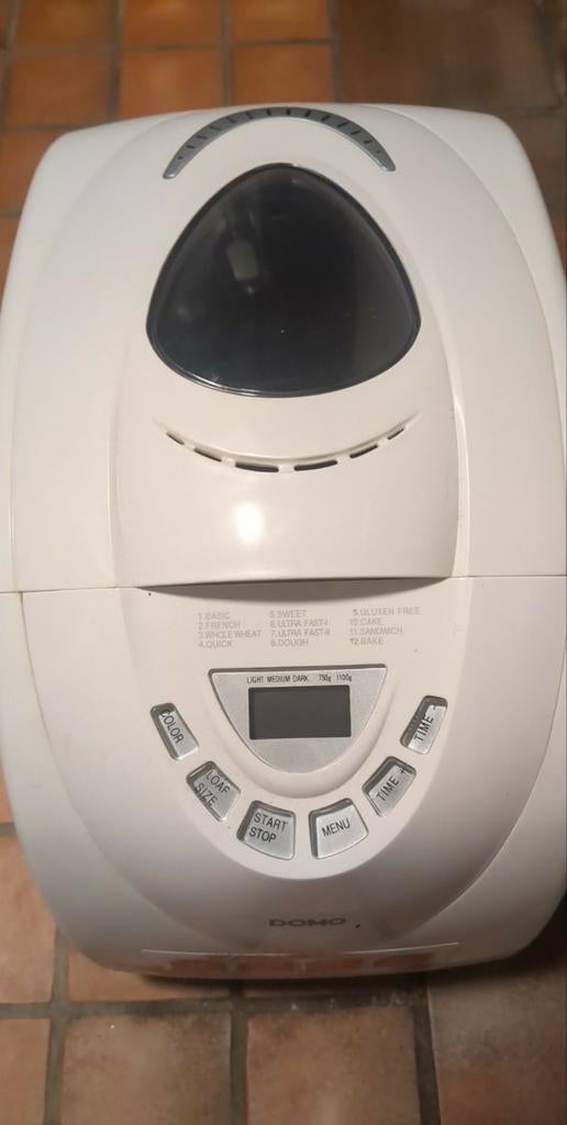 Broodbakmachine Domo, Met timer, Gebruikt, Ophalen of Verzenden, 400 tot 800 gram deeg