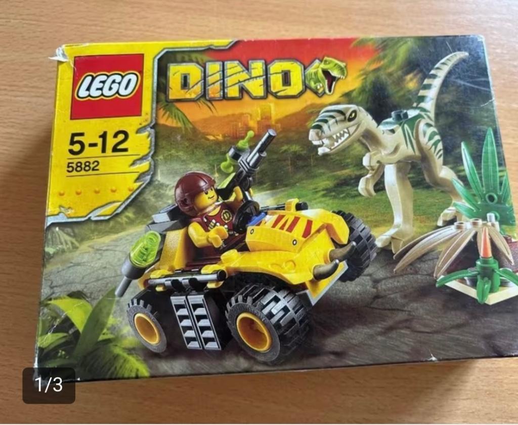 Lego 5882 Dino hinderlaag, Ophalen, Zo goed als nieuw, Complete set, Lego