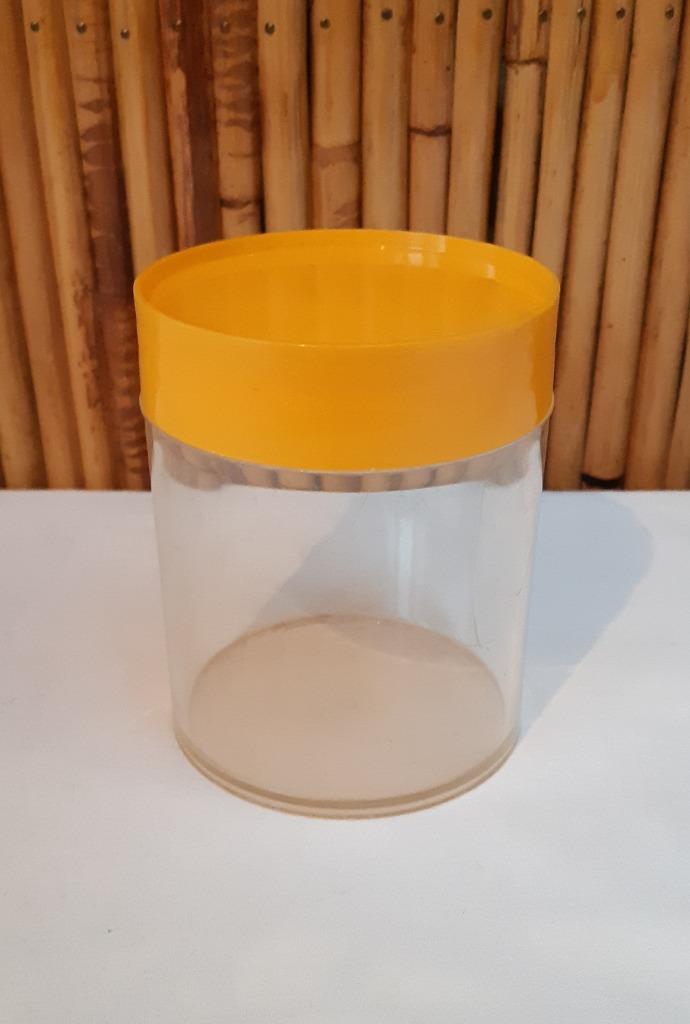 Vintage kleine meuslipot uit 1980, gemaakt in Duitsland geel, Overige materialen, Gebruikt, Ophalen of Verzenden, Kom(men)