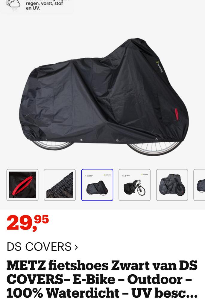 Fietshoes zwart van DS Covers METZ, Fietsen en Brommers, Ophalen, Zo goed als nieuw