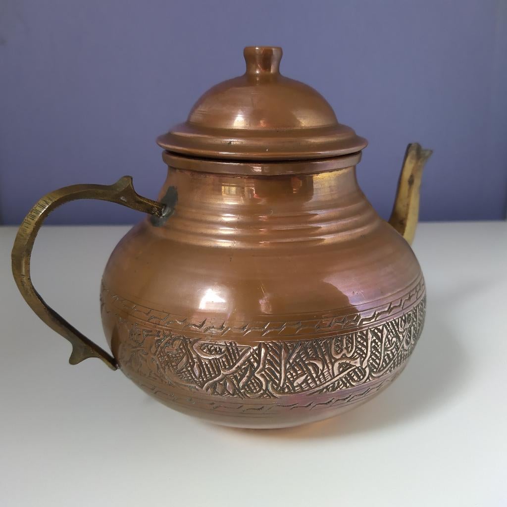koperen Oosterse theepot, Ophalen of Verzenden, Koper