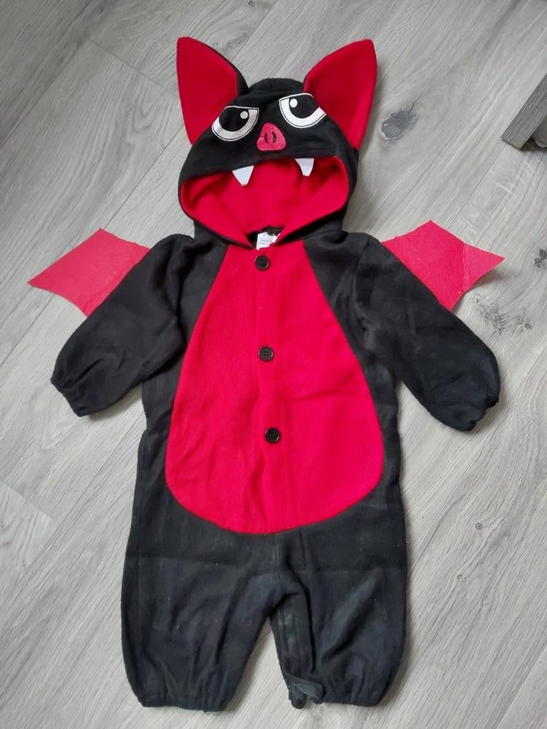 Halloween babykostuum Vleermuis verkleedpak onesie maat80-86, Enlèvement ou Envoi, Comme neuf, 104 ou plus petit, Garçon ou Fille