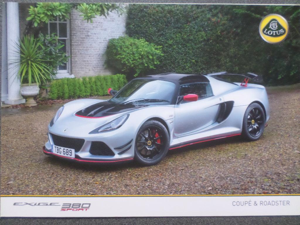 Lotus Exige 380 Sport Brochure, Ophalen of Verzenden