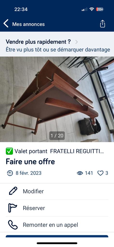 🇮🇹voor kenners valet Fratelli Reguitti jaar 50’s / 60’s, Ophalen