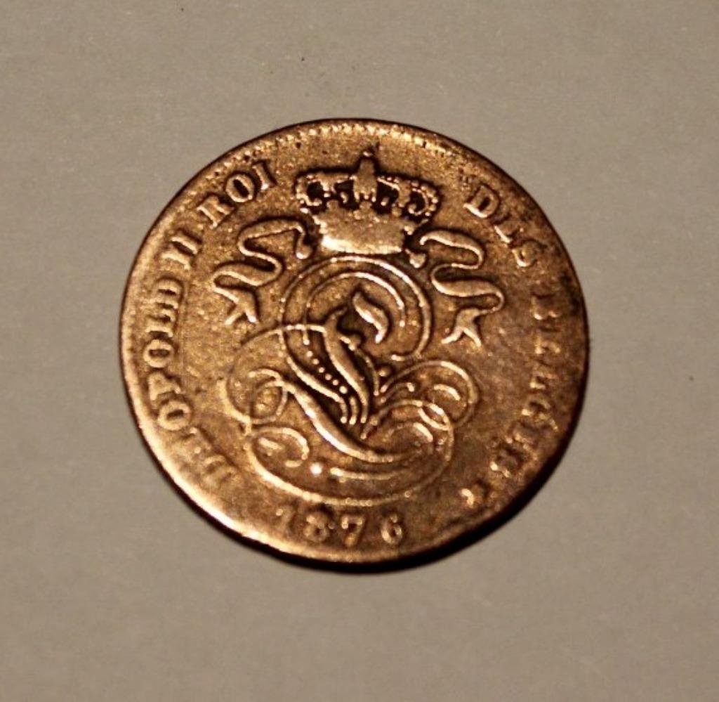 2 CENTS CUIVRE LEOPOLD 2 1876, Enlèvement ou Envoi, Autre, Monnaie en vrac