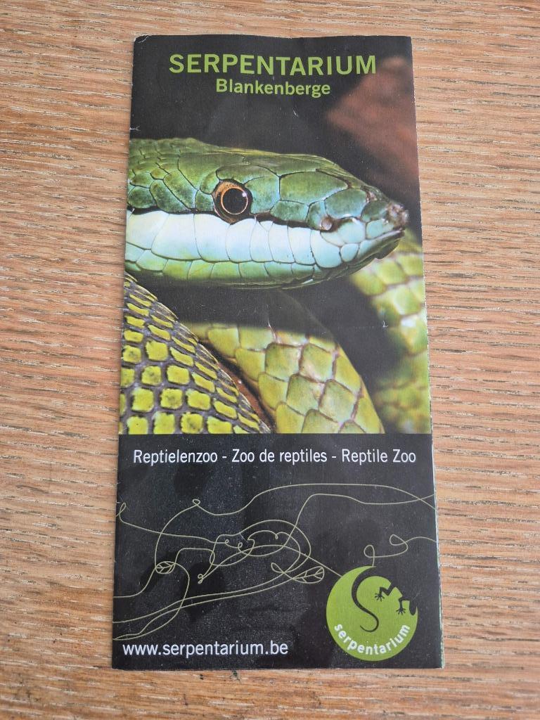 oude folder Serpentarium Blankenberge, Boeken, Catalogussen en Folders, Ophalen of Verzenden, Zo goed als nieuw, Folder