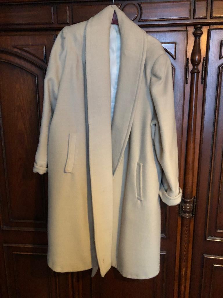 mooie stoffen winterjas, Kleding | Dames, Beige, Maat 42/44 (L), Gedragen, Ophalen