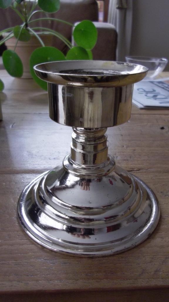 Elegante, verzilverde Kandelaar, Ophalen of Verzenden