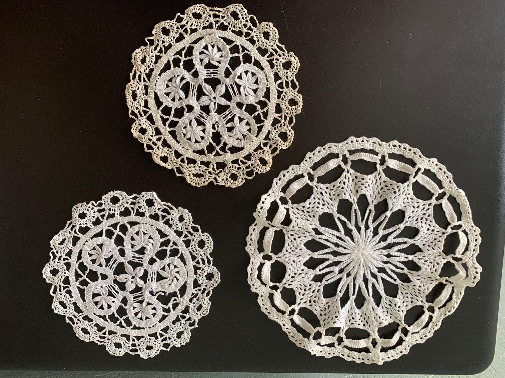 Petits napperons au crochet vintage, Enlèvement ou Envoi