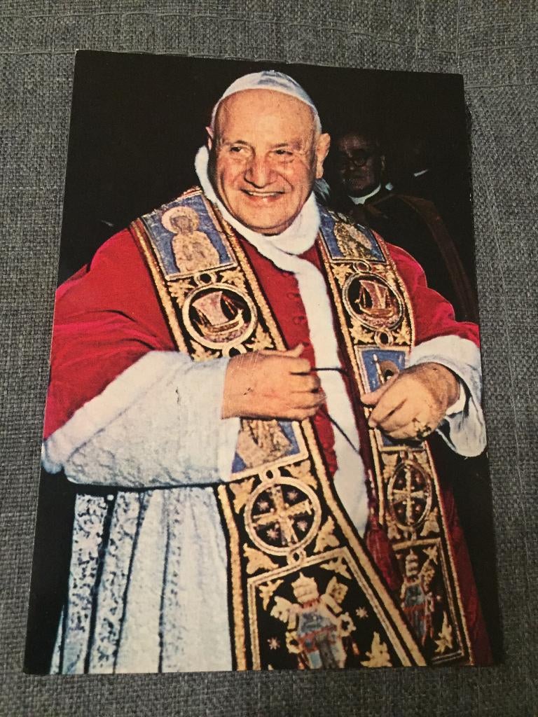 Oude postkaart Paus Johannes XXIII, Ophalen of Verzenden, 1940 tot 1960, Ongelopen, Cultuur en Media