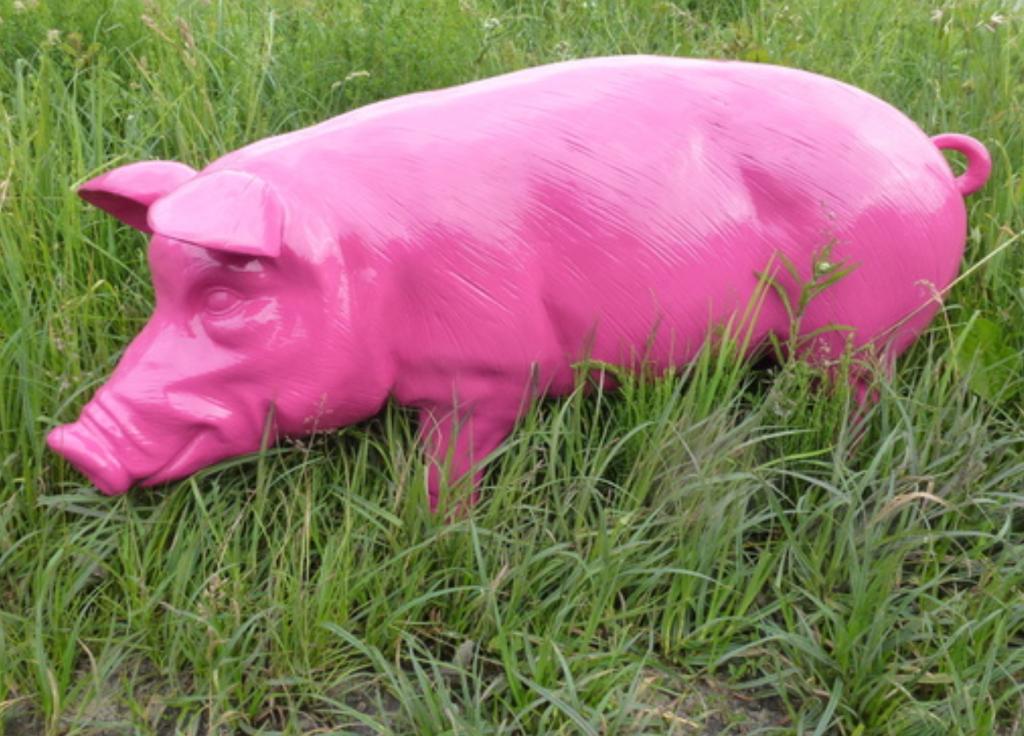 varken op ware grootte kunstbeeld, Tuin en Terras, Ophalen of Verzenden, Nieuw, Kunststof, Dierenbeeld