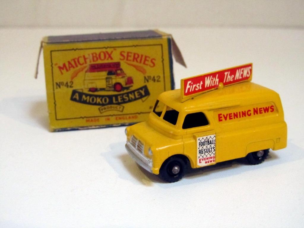 Evening News Van Bedford 42a BPW 1957 Lesney Matchbox RW, Hobby & Loisirs créatifs, Modélisme | Voitures & Véhicules, Neuf, 1:50 ou moins