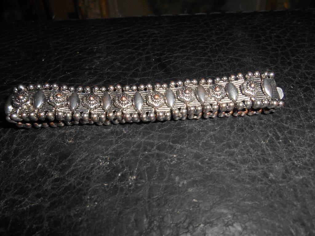 Bracelet extensible en métal argenté, Enlèvement ou Envoi, Argent, Argent