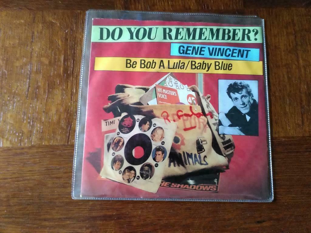 45t gene vincent---be bop a lula-, CD & DVD, Enlèvement ou Envoi, Pop