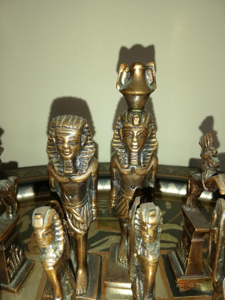 Schaakbord: groot Egyptisch Koper en brons 7kg, Ophalen, Nieuw, Schaken