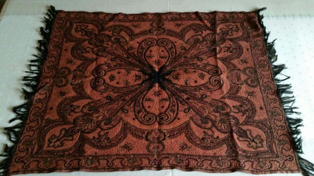 2 Vintage tafelkleden Paisley Jacquard geweven doek, Enlèvement, Comme neuf, Carré